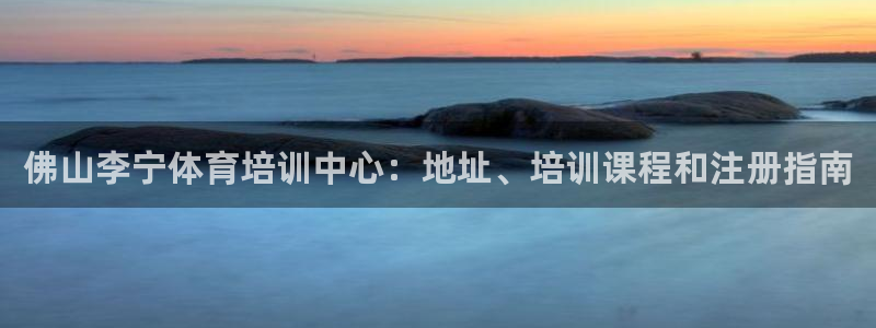 极悦平台平台注册方法与步骤：佛山李宁体育培训中心：地