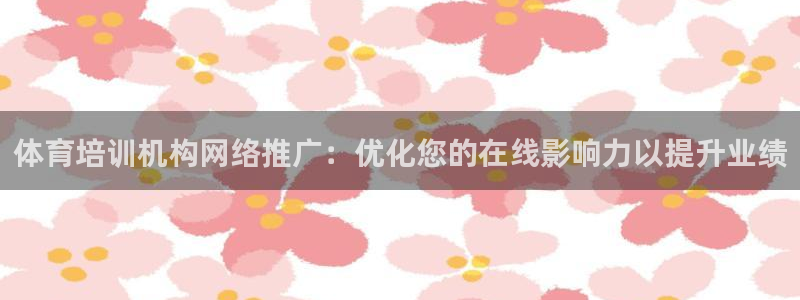 极悦平台app二维码怎么弄的：体育培训机构网络推广：